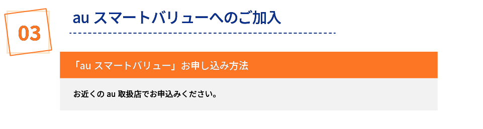 auスマートバリューへのご加入